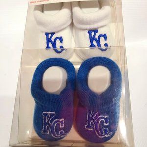 Kansas City Royals 0 to 3 Months Baby Booties NEW